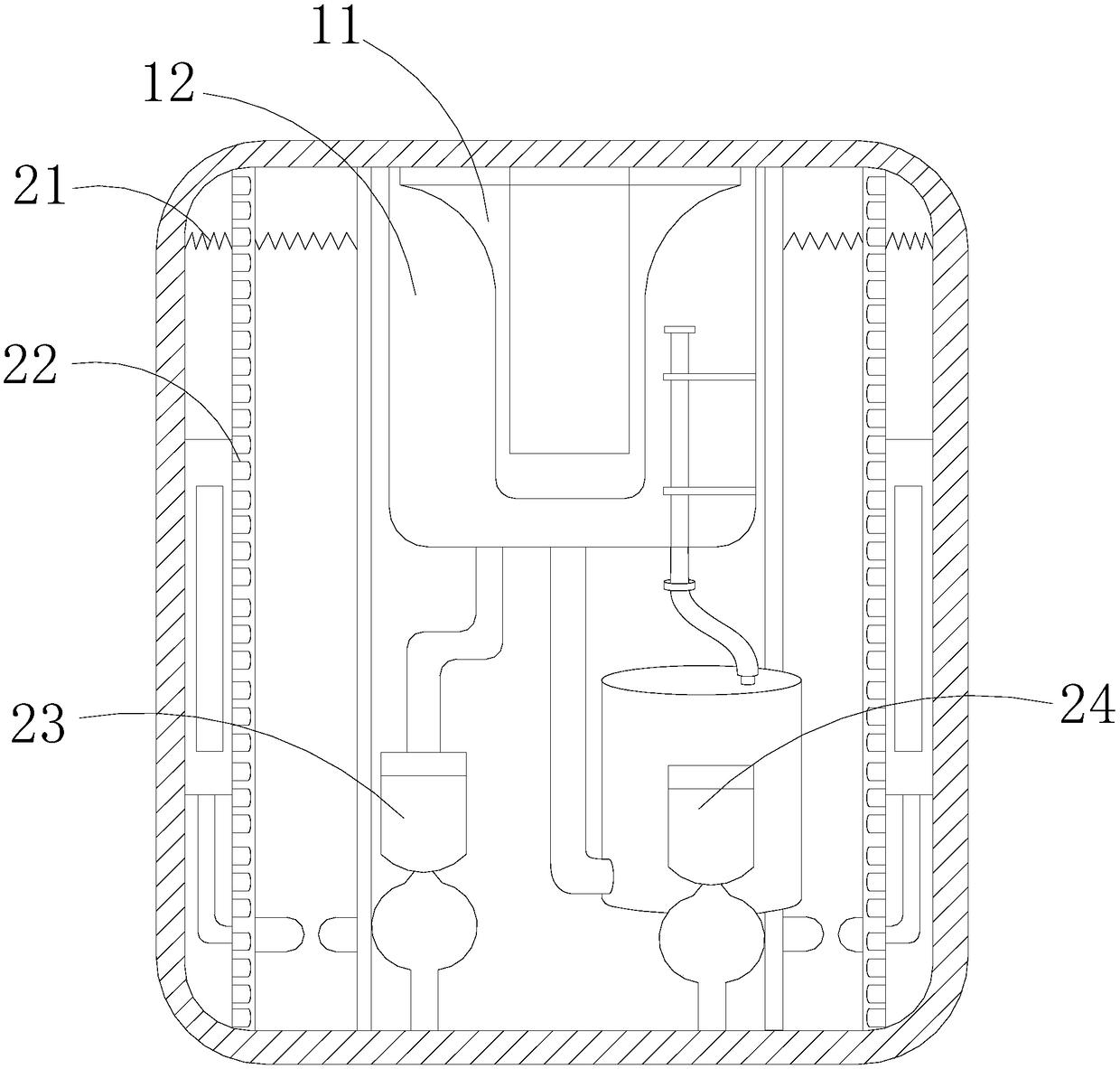 Water dispenser for triggering lighting device based on size change of water outlet