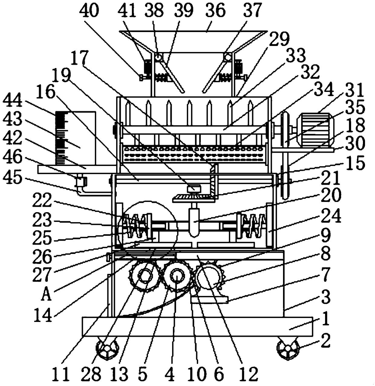 Feed granulating machine capable of granulating mixed feed