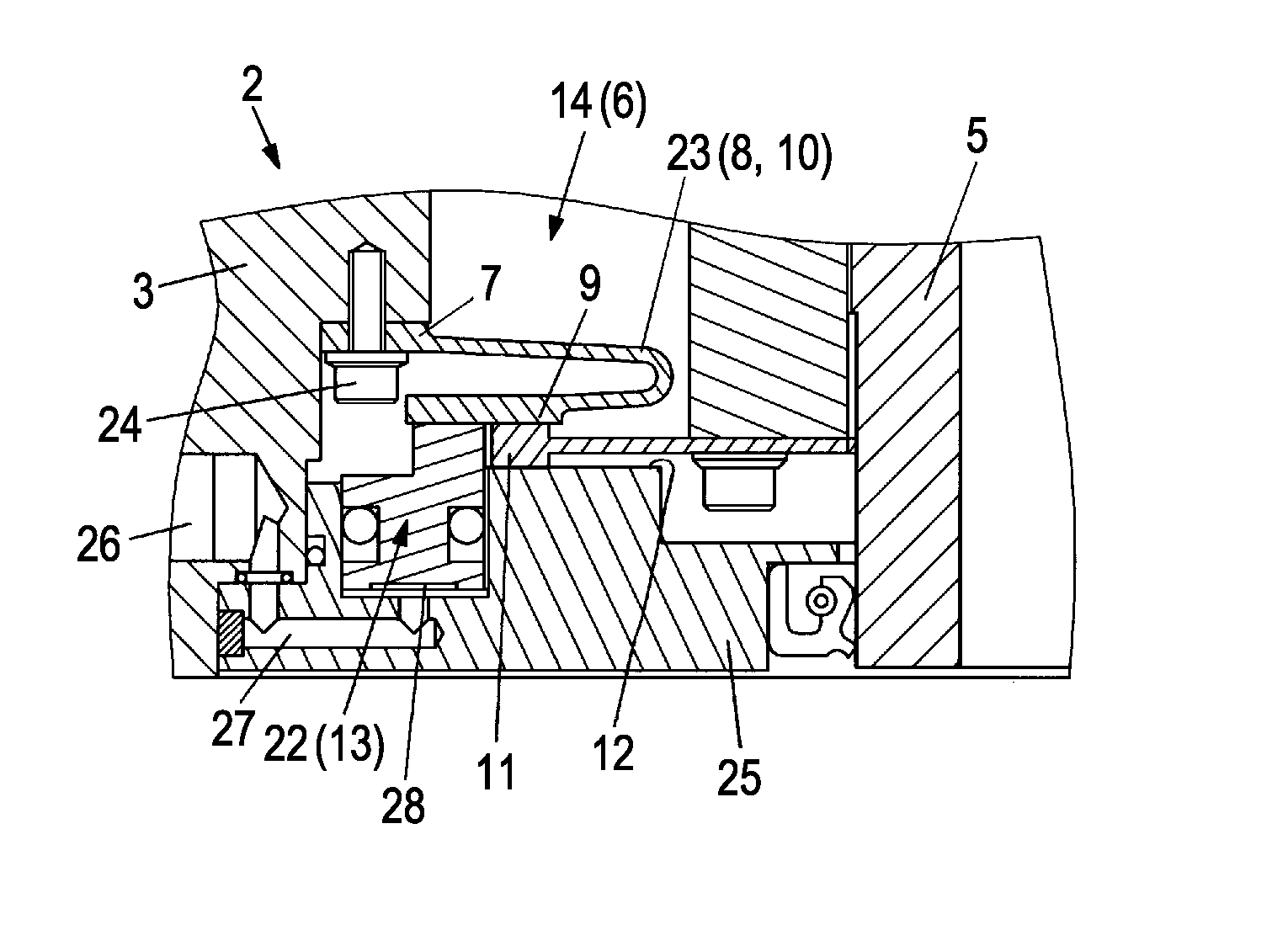 Clamping device for rotary index device for machine tool