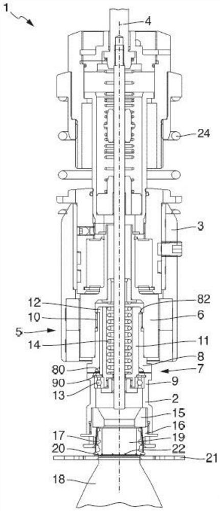 Device for closing container with screw closure and closing device