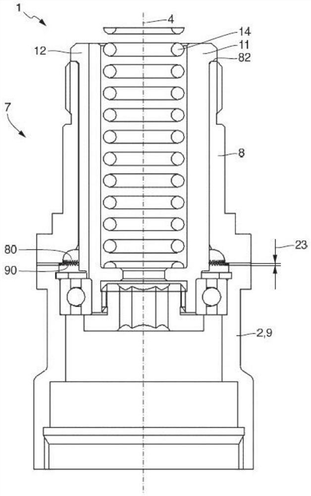 Device for closing container with screw closure and closing device