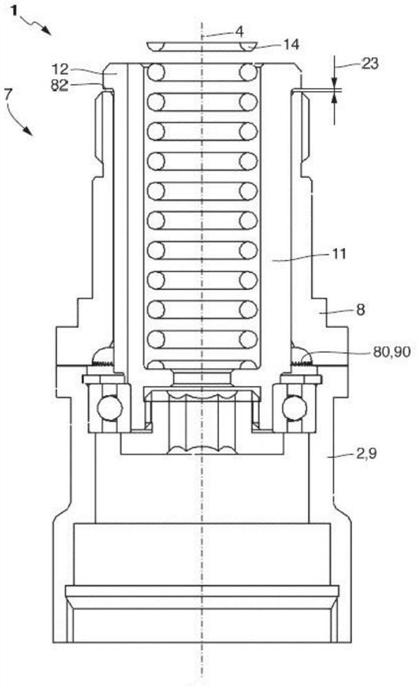 Device for closing container with screw closure and closing device