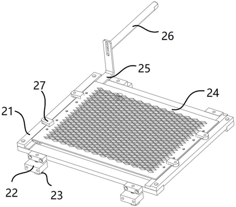 A device for adjusting the distance between the carrier tape and the anode