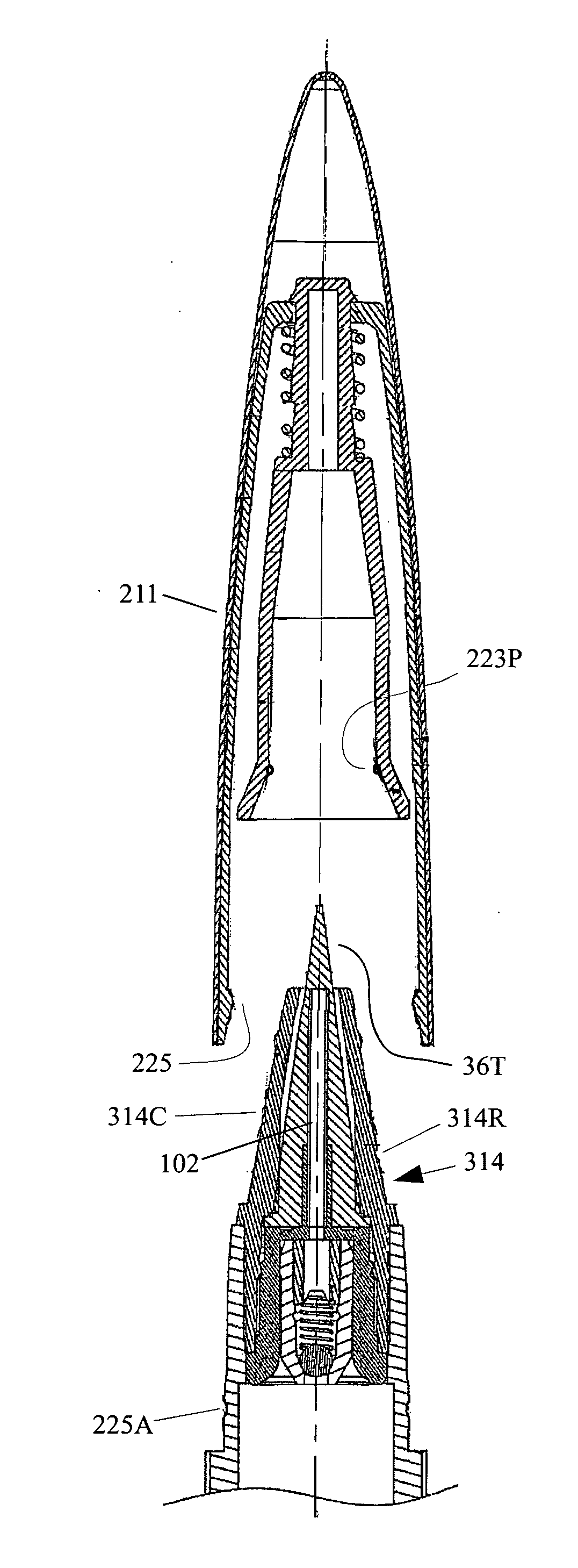 Airless cosmetics applicator with airtight sealing dual cap