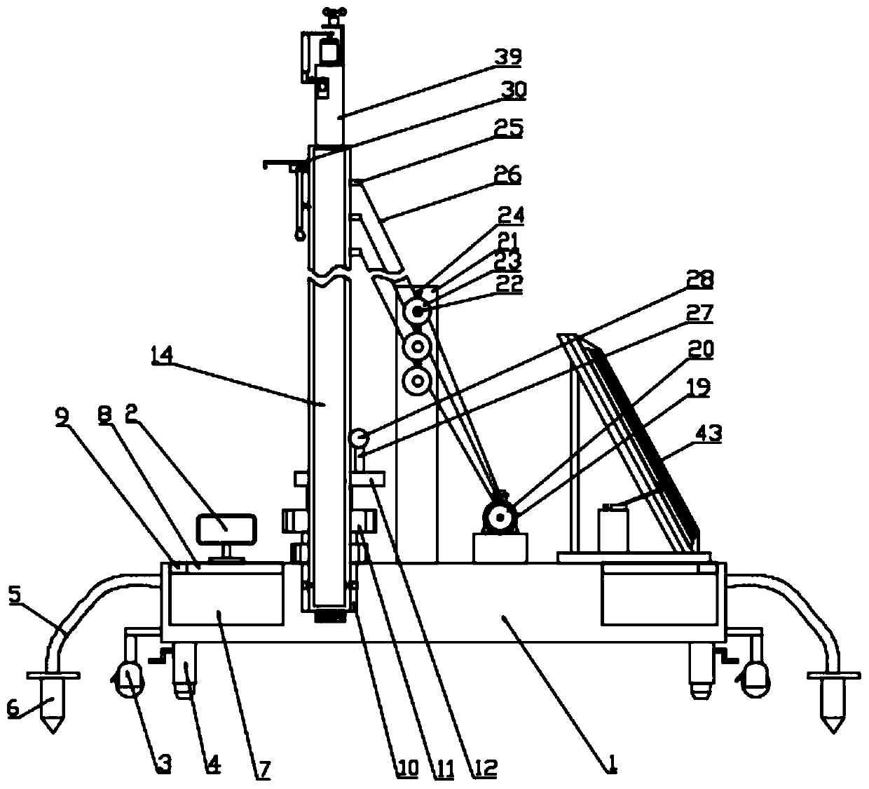 Construction site lighting device