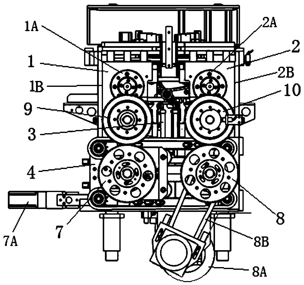 Double-transverse-sealing structure of reciprocating type packing machine