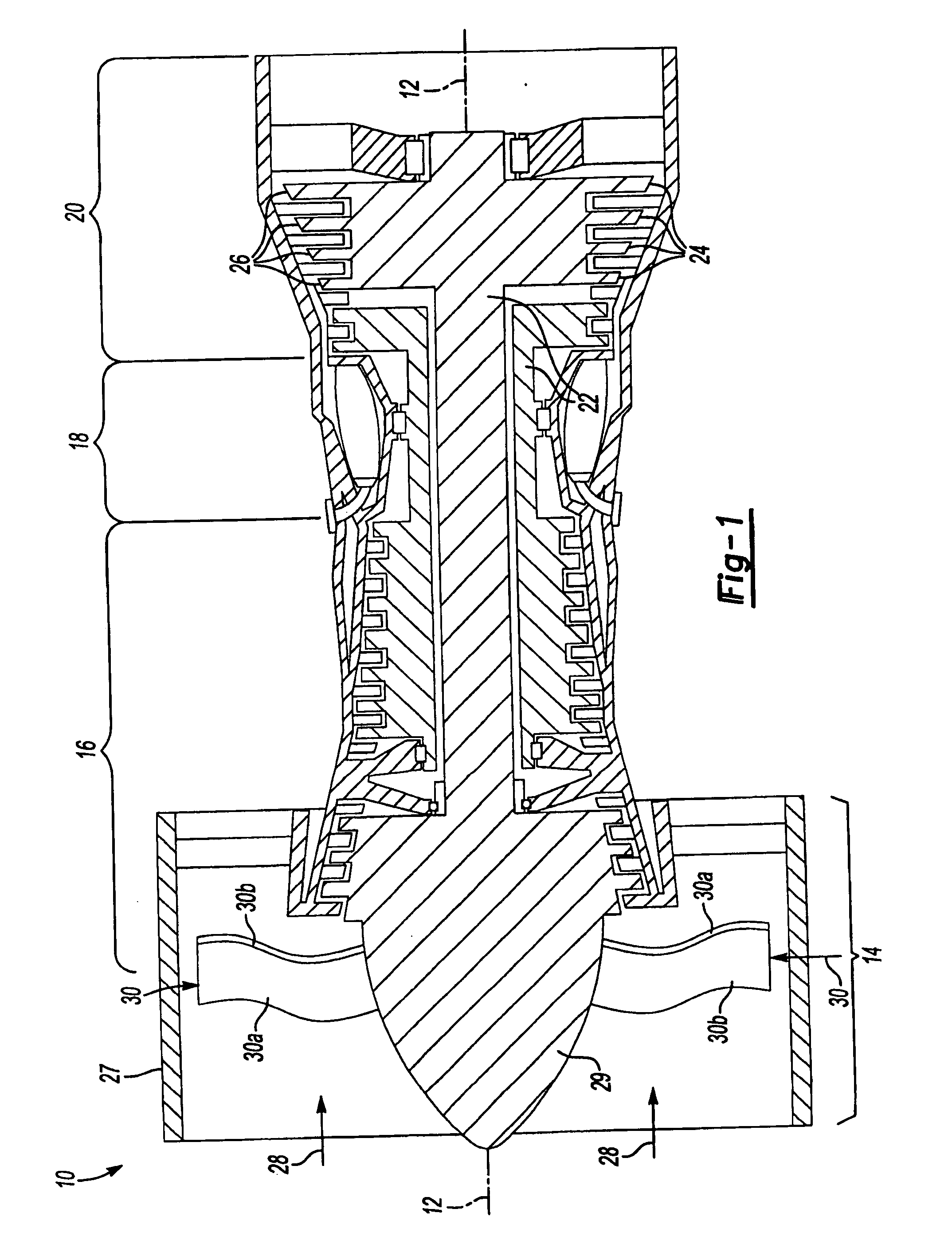 Hollow fan blade for gas turbine engine