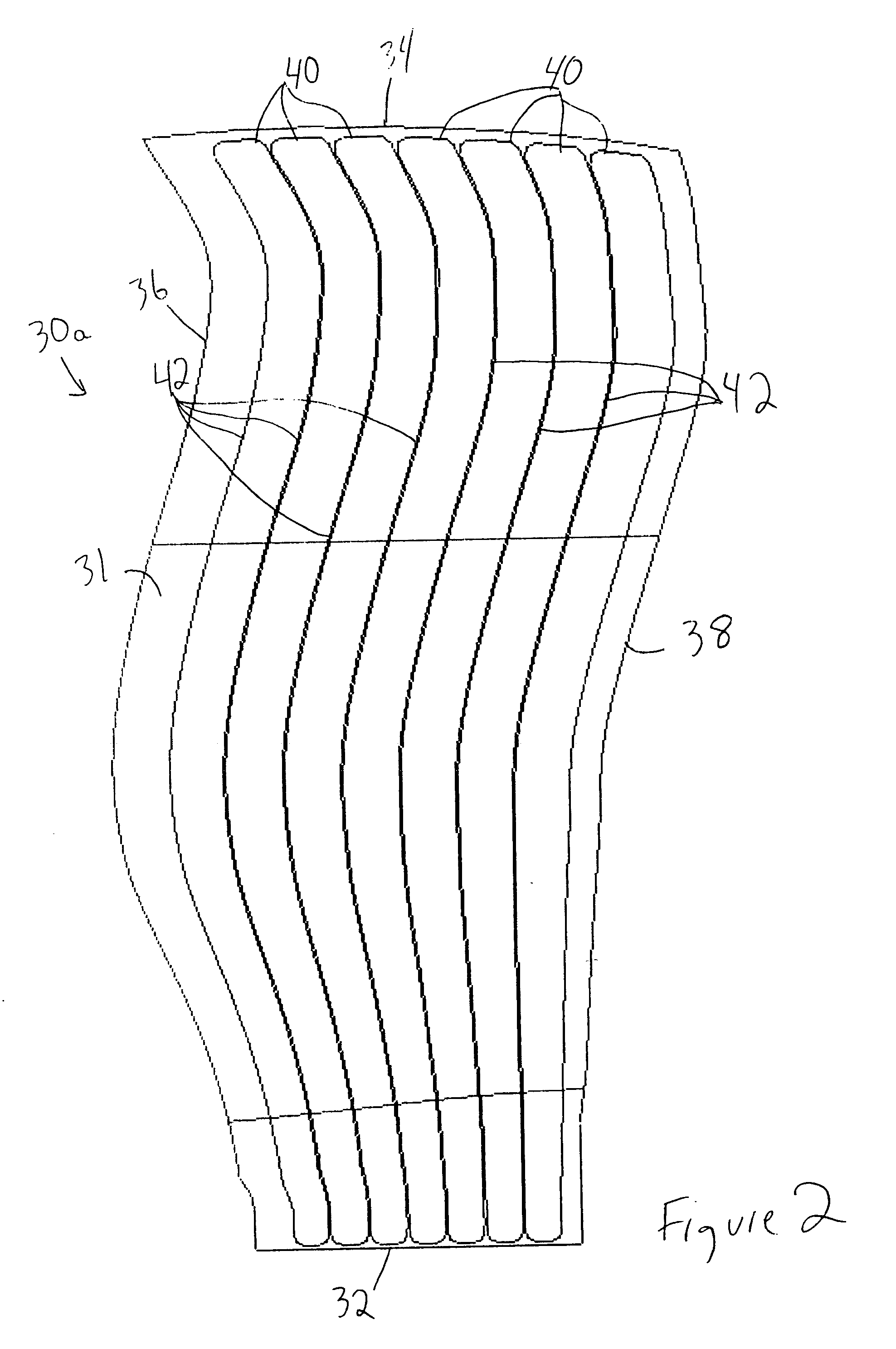 Hollow fan blade for gas turbine engine