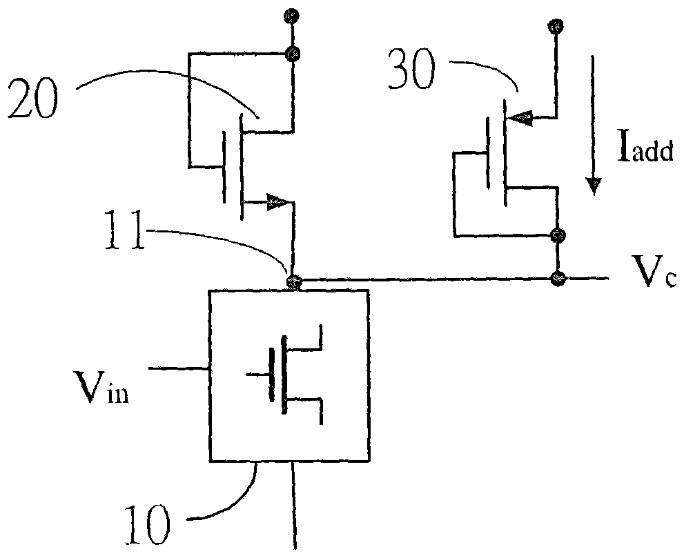 Gate drive circuit for output linear current of metal oxide semiconductor field effect transistor