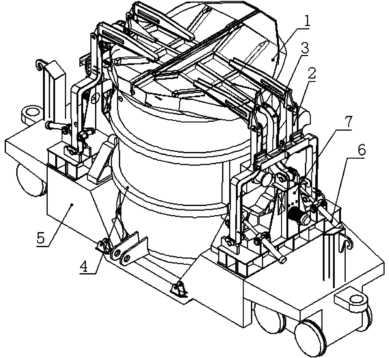 Ladle capping and uncapping device