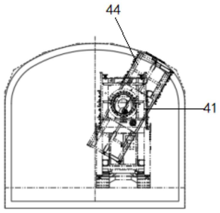 Construction method of non-blasting chain saw cutting machine