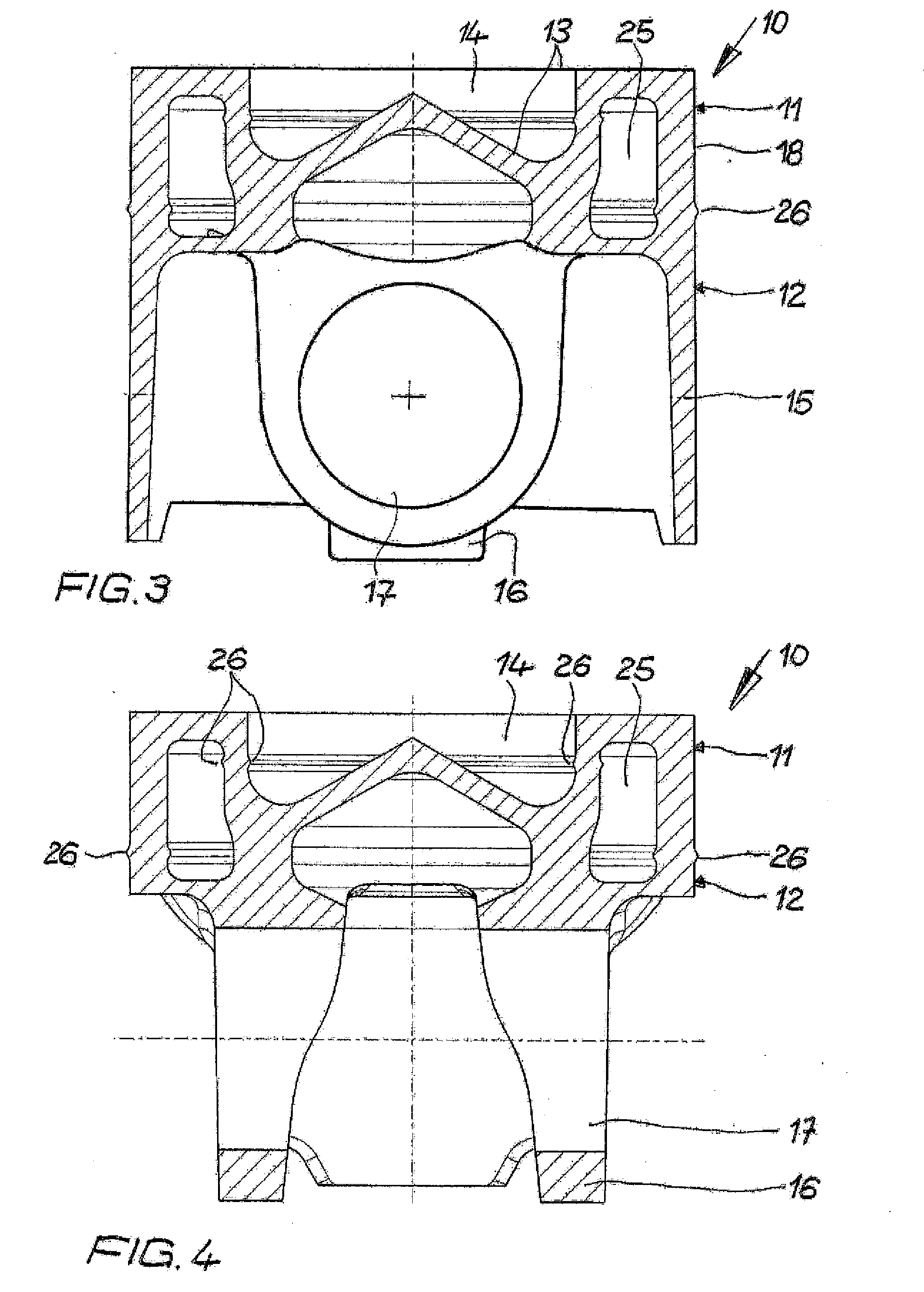 Method for the production of a piston for an internal combustion engine and piston for an internal combustion engine