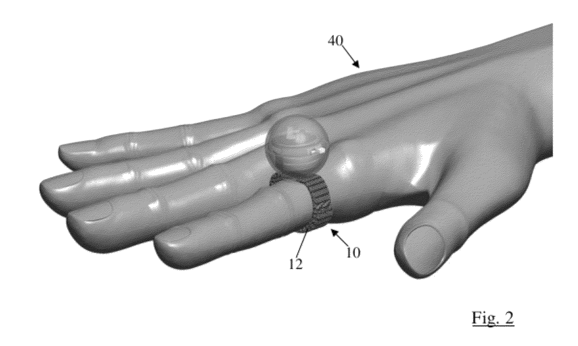 Sports ring receiver and transmitting unit