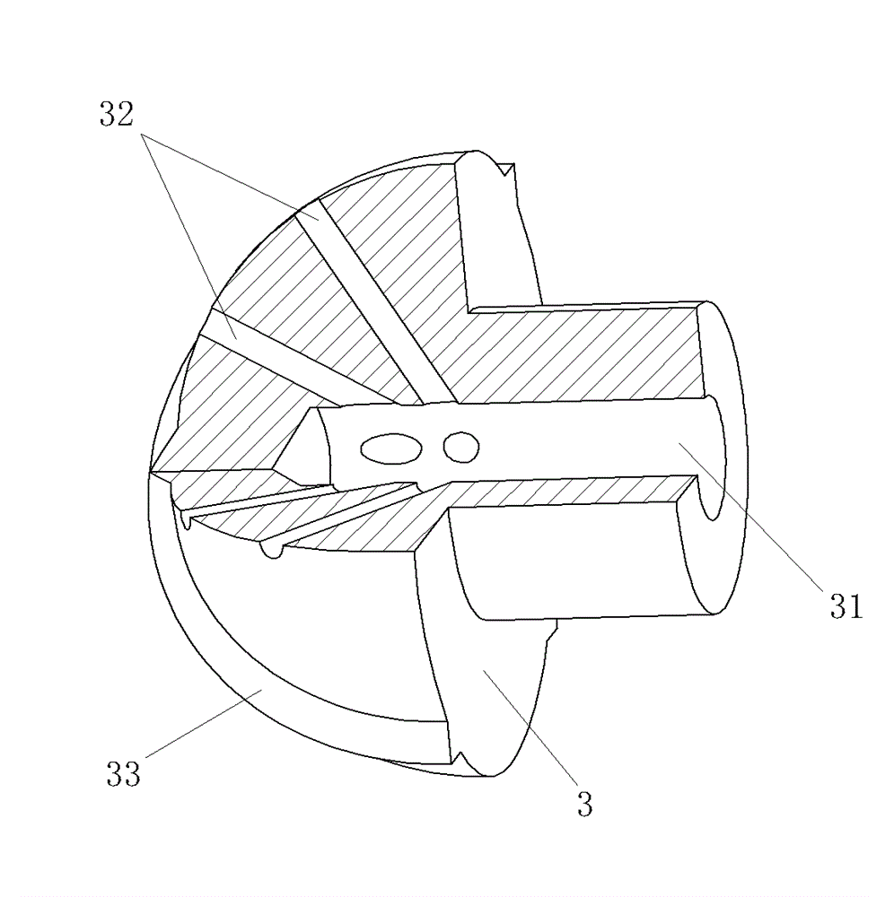 Self-rotating jet drilling device