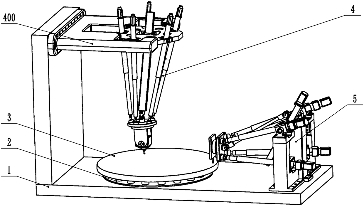 Multi-parallel coexisting-cooperative-cognitive robot large-scale optical mirror surface machining device