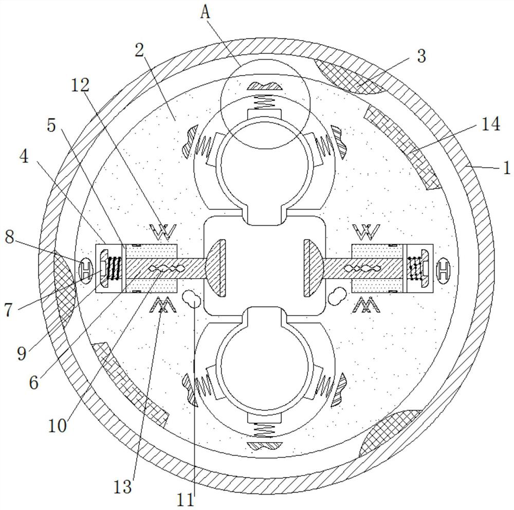 An auto parts grinding device capable of automatic cleaning and clamping