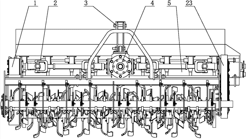 Device and method for total straw returning, layered plowing, fertilizing, sowing and pressing compound operation