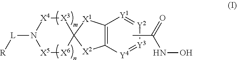2-spiro-5- and 6-hydroxamic acid indanes as HDAC inhibitors