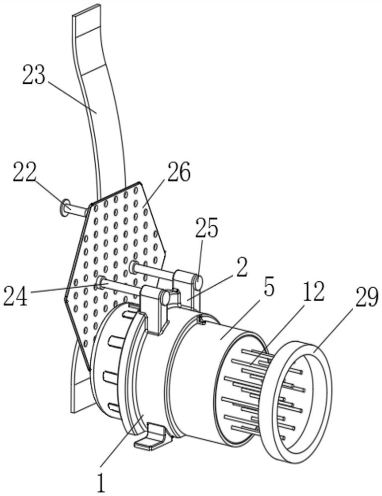 Device for automatically dredging high-altitude drainage hole of wind power blade