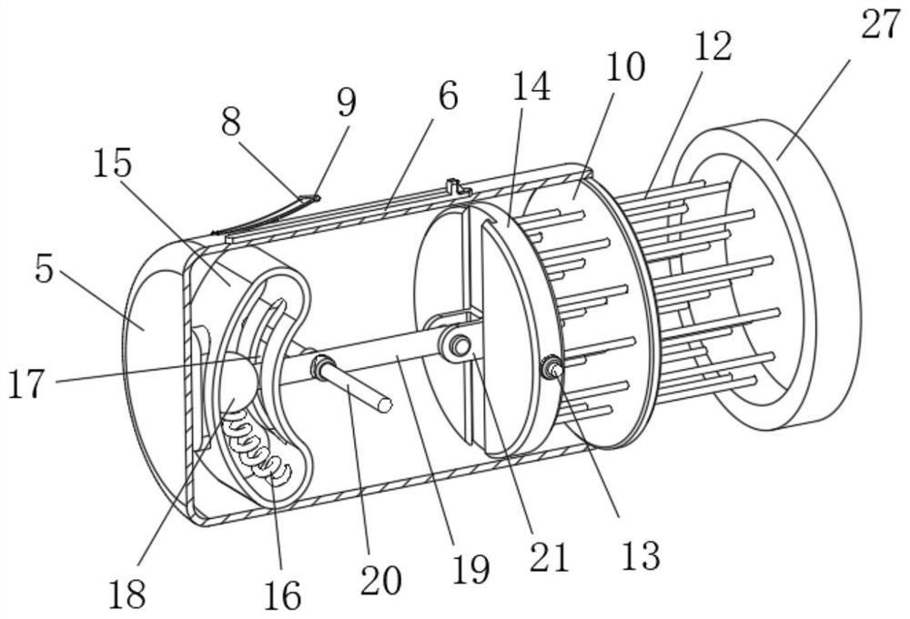 Device for automatically dredging high-altitude drainage hole of wind power blade