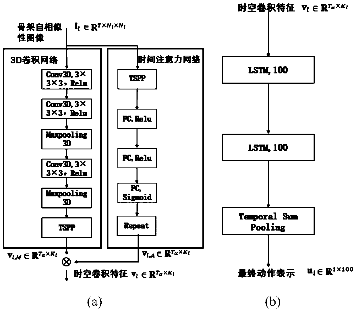 Cross-view action recognition method based on skeleton self-similarity