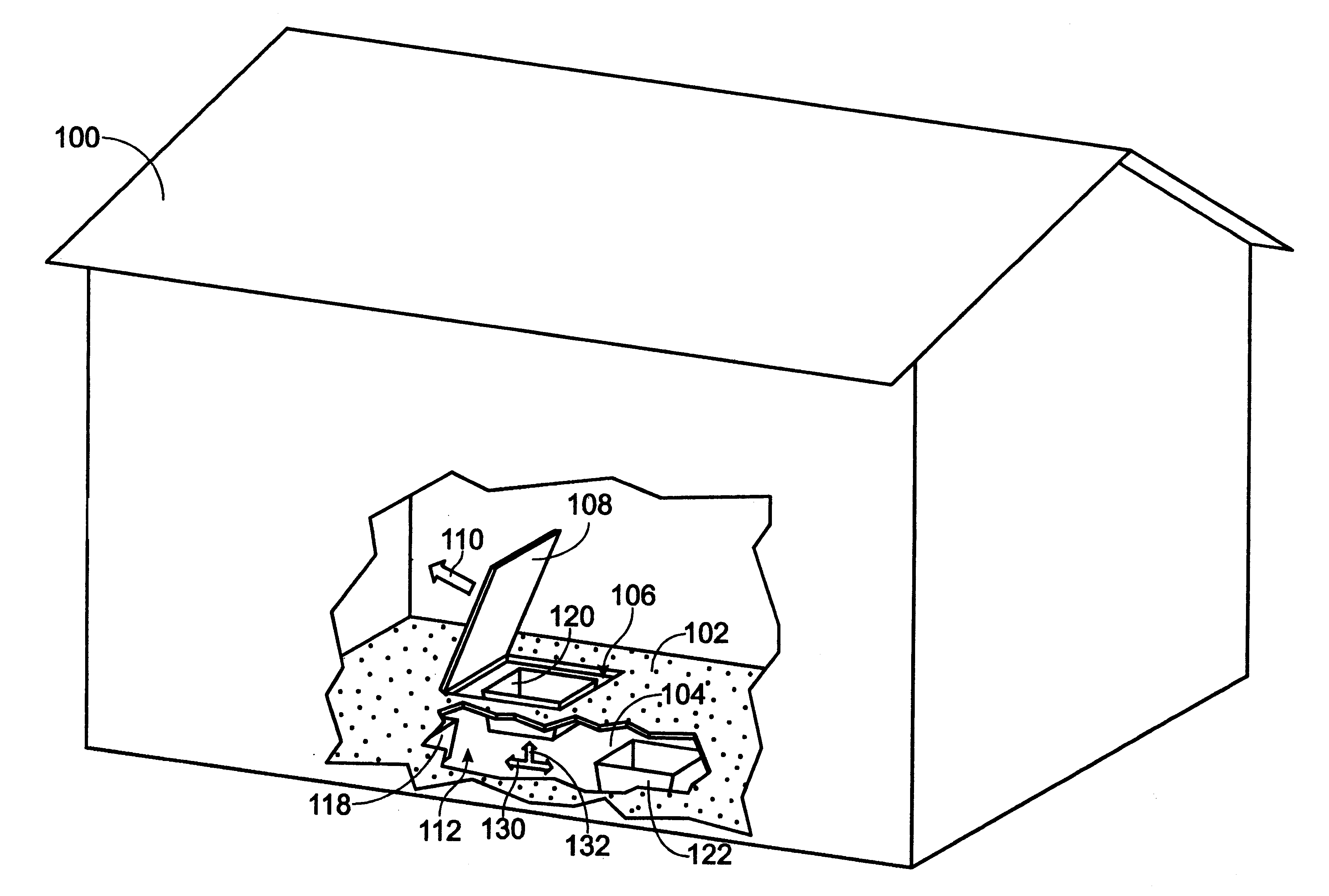 Under floor storage system for building