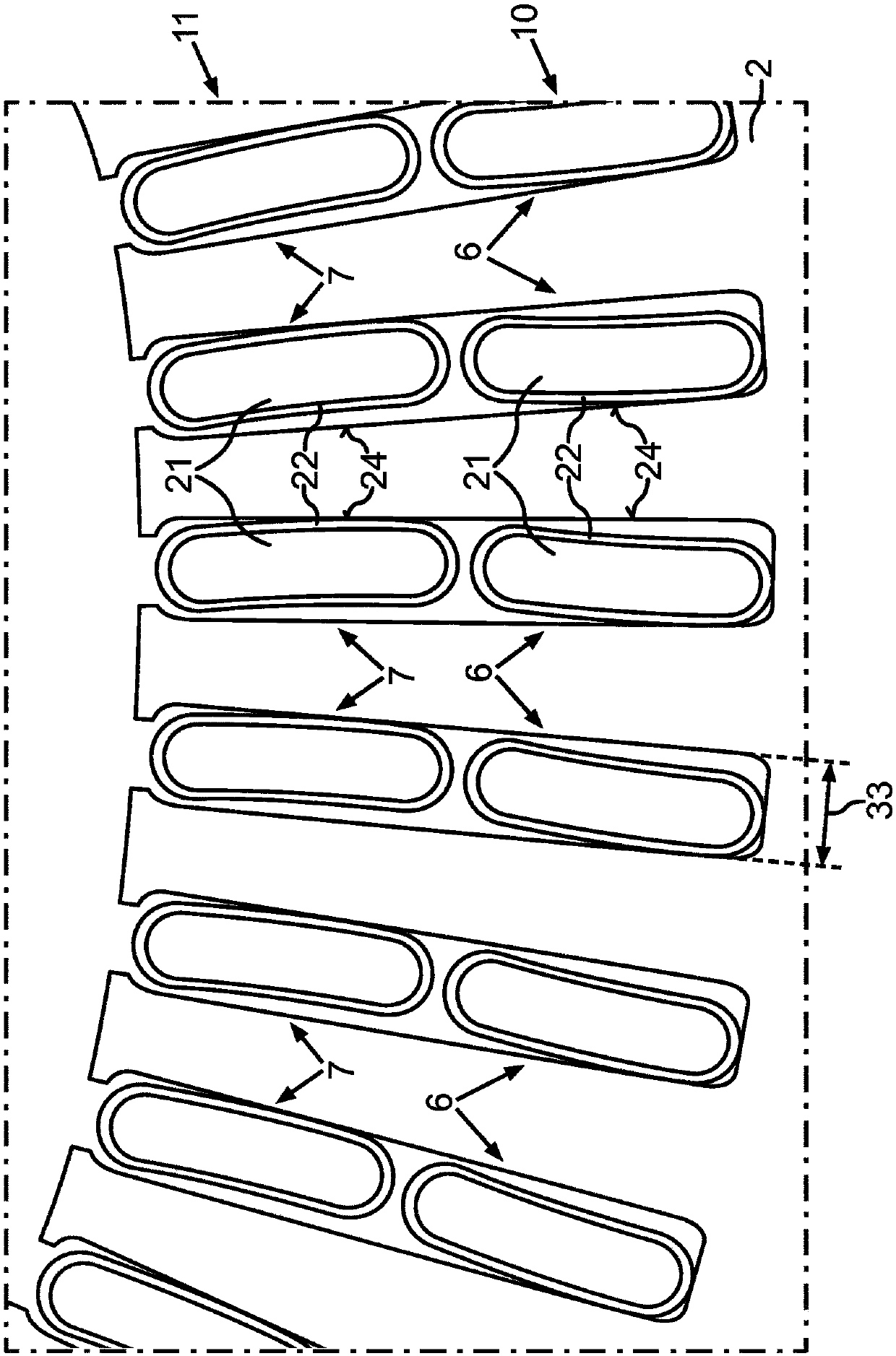 Stator having an insulated bar winding for an electric machine