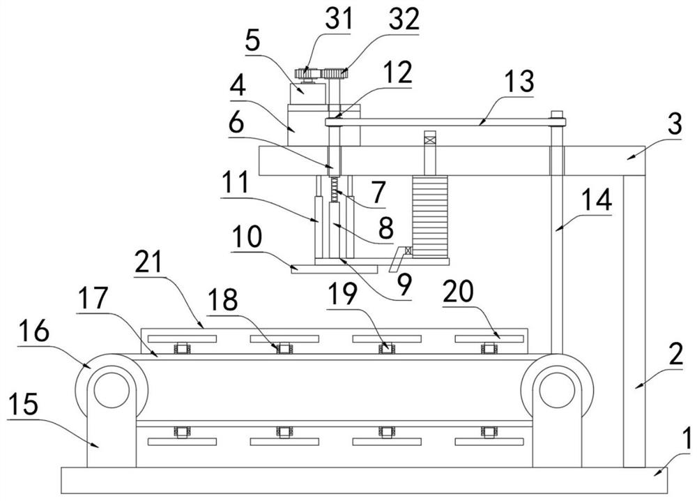 Transmission belt type product radio detection position adjusting device