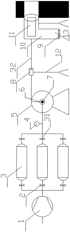 Underground self-propelled type high-pressure grinding air jet drilling repairing device and method