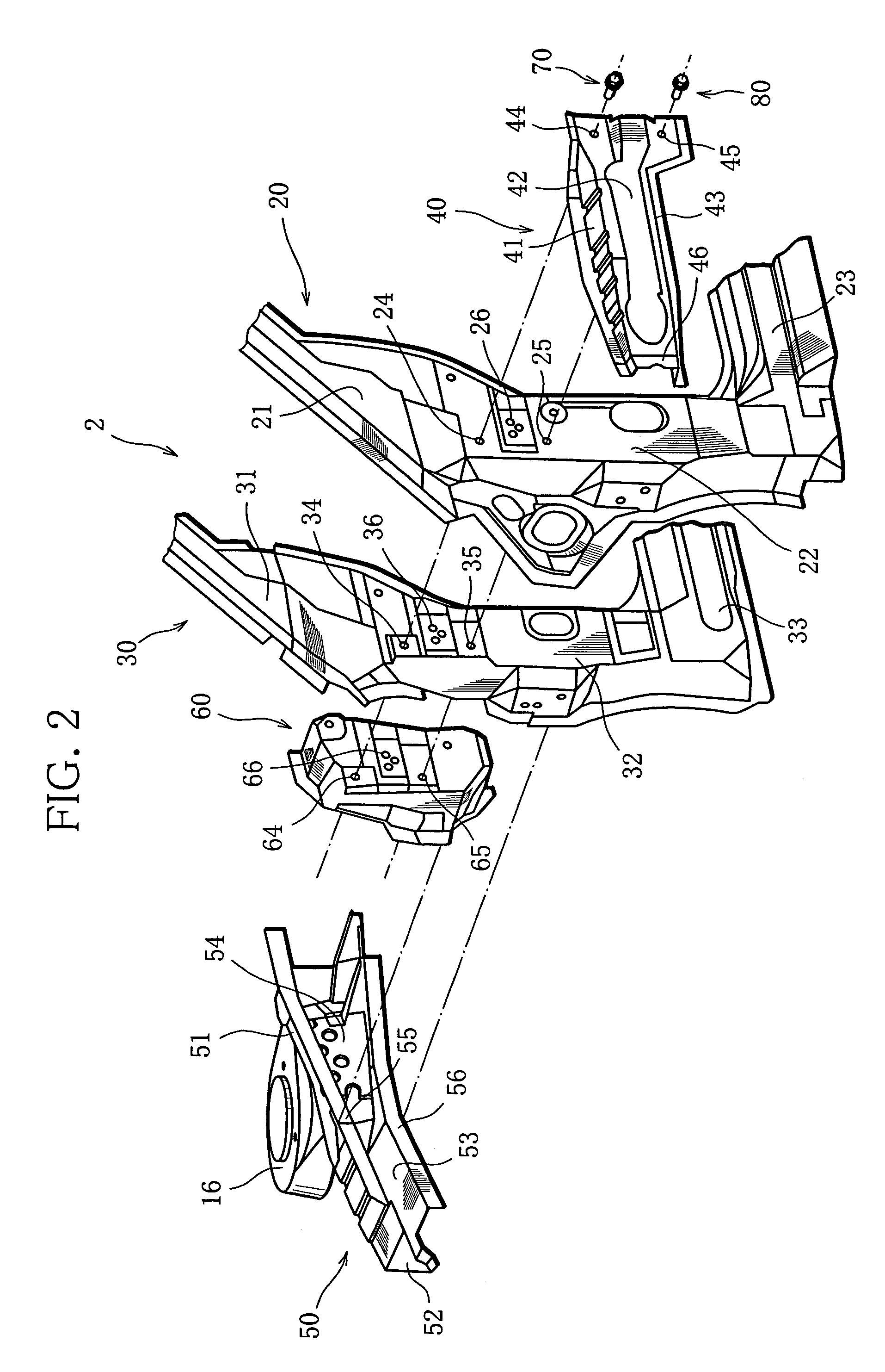 Vehicle body frame structure