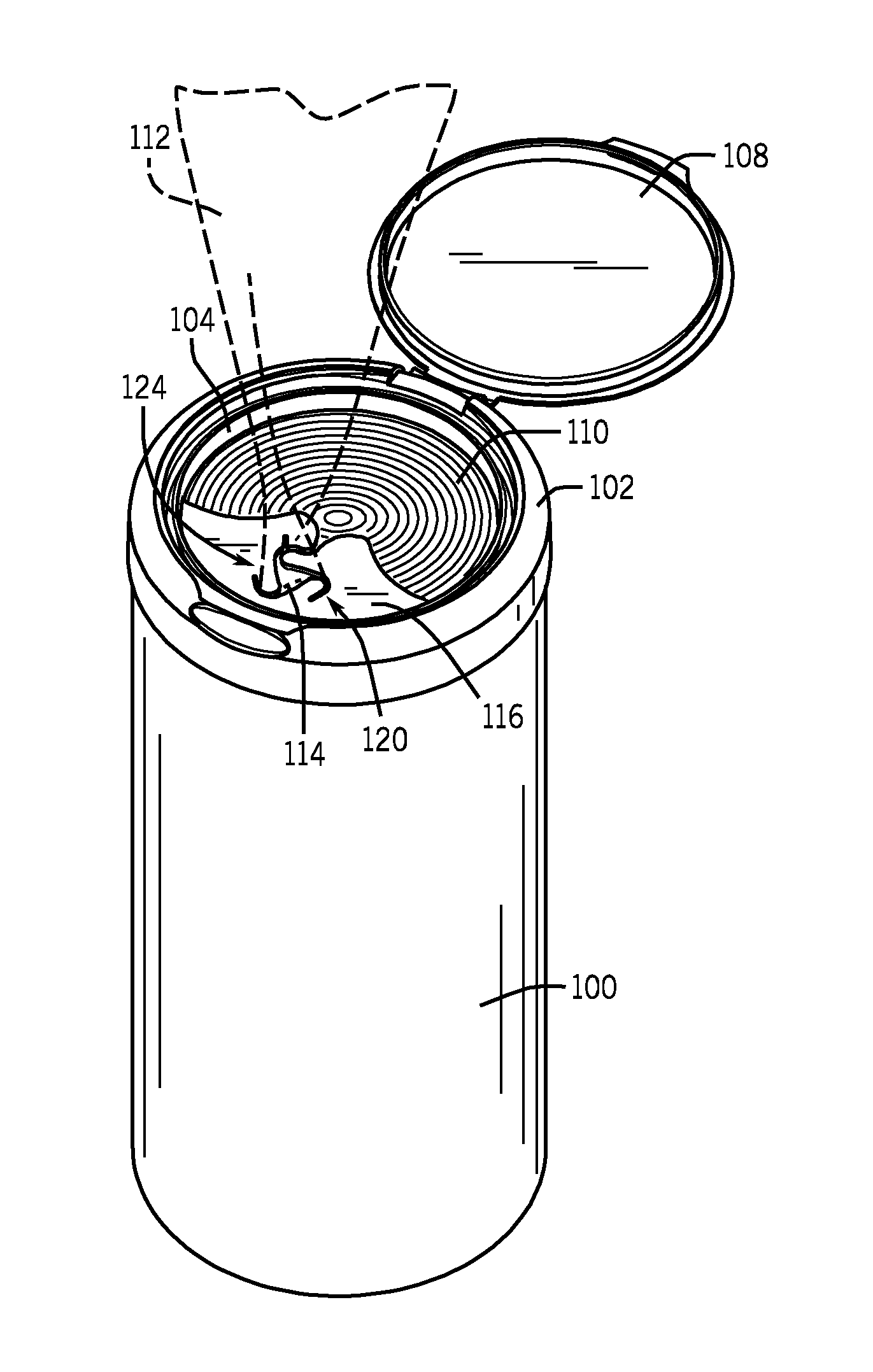 Dispensing aperture for wipes