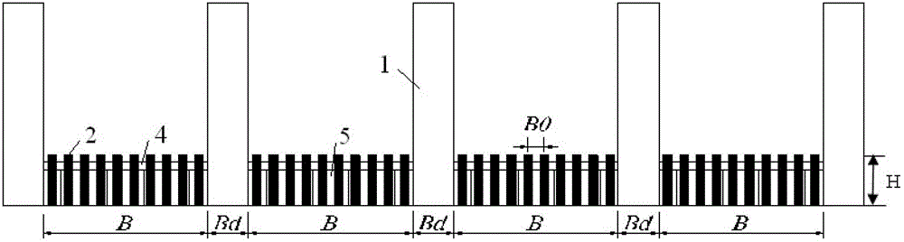 Energy dissipation type debris flow check dam combined draining and guiding and blocking