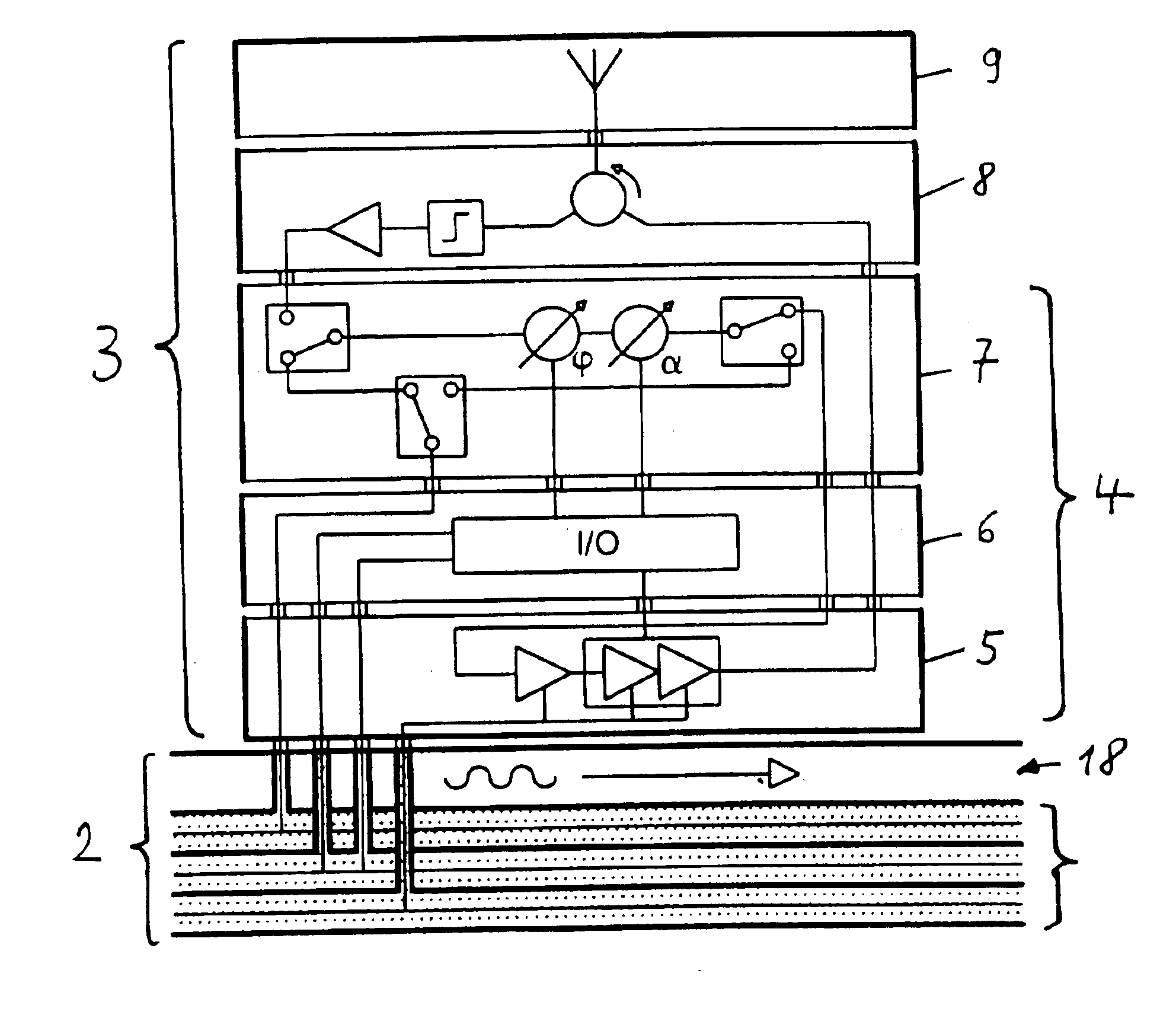 Amplitude and phase-controlled antennas-subsystem