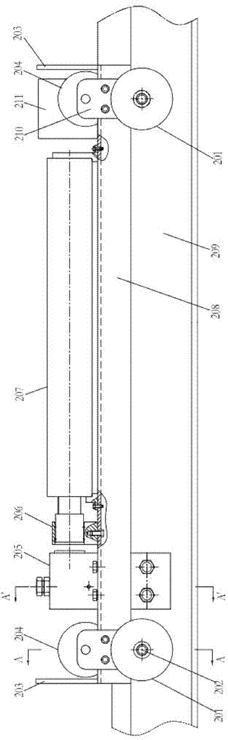 Stress-relieving device for seamless rails by using vibration method