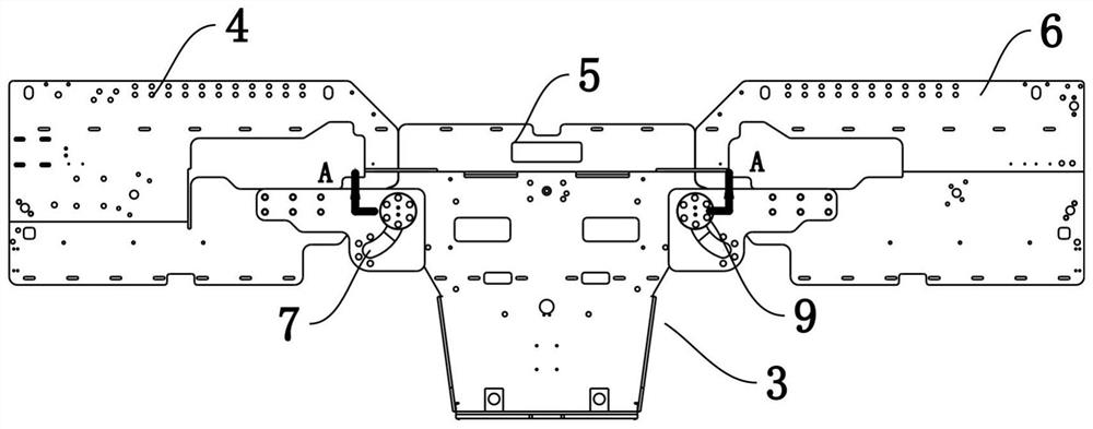 Wallboard of paper receiving machine frame, paper receiving machine frame and paper feeding unit frame structure