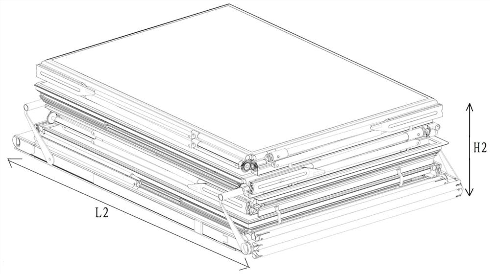 Floor unfolding and folding mechanism capable of storing vehicle-mounted house