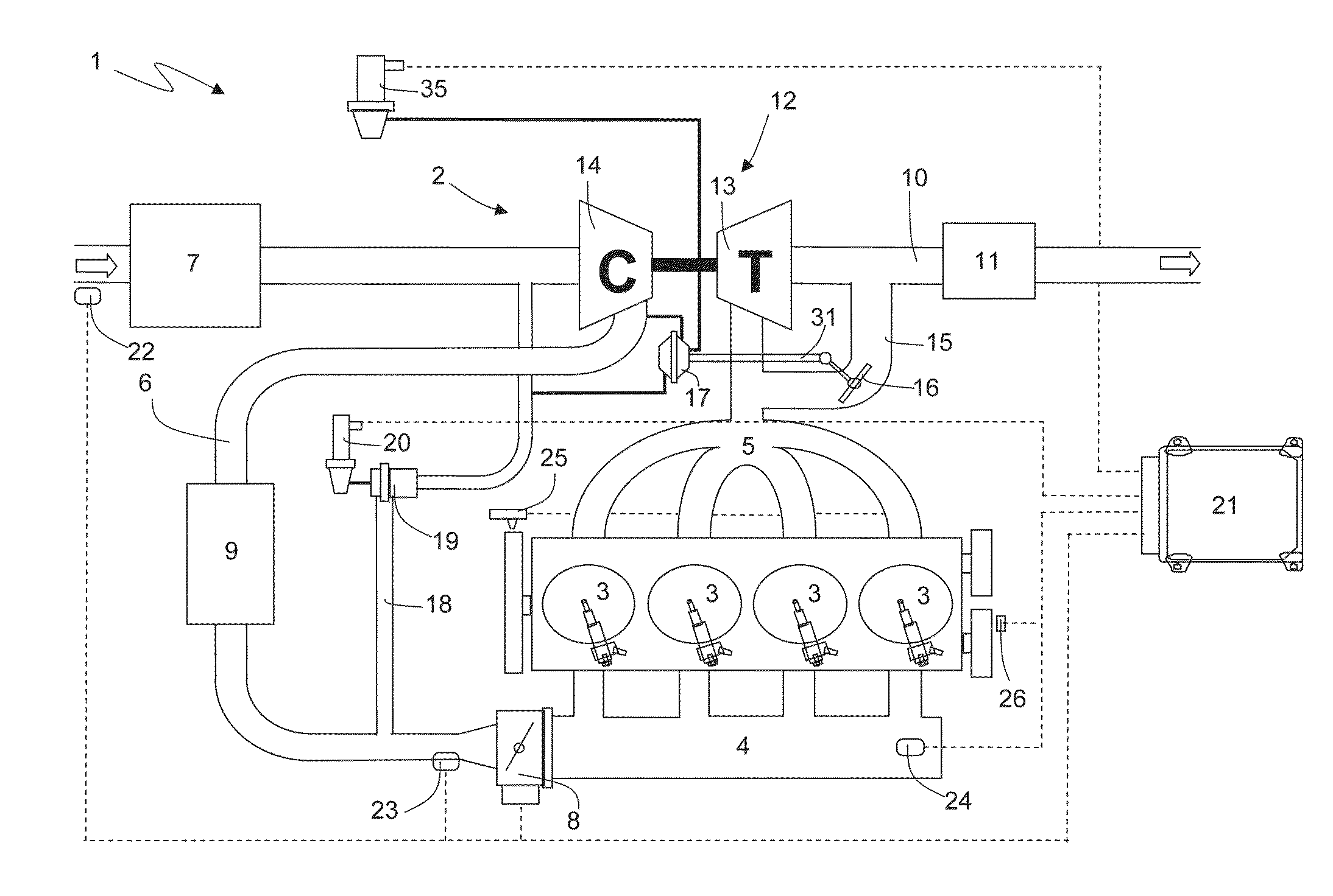 Method for the correction of the reduced mass flow rate of a compressor in an internal combustion engine turbocharged by means of a turbocharger