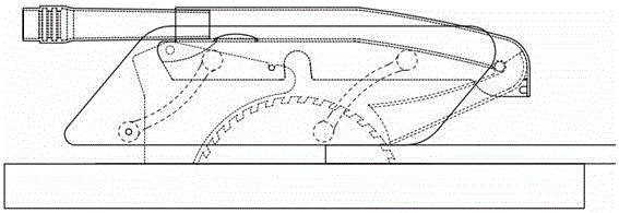 Dust collection and suction device for woodworking circular saw machine