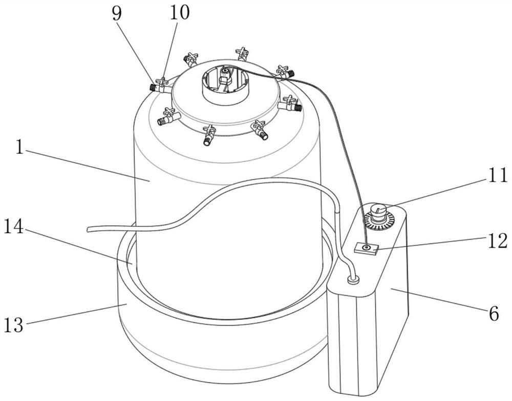 Liquid nitrogen cooling and fireproof device for coal mine