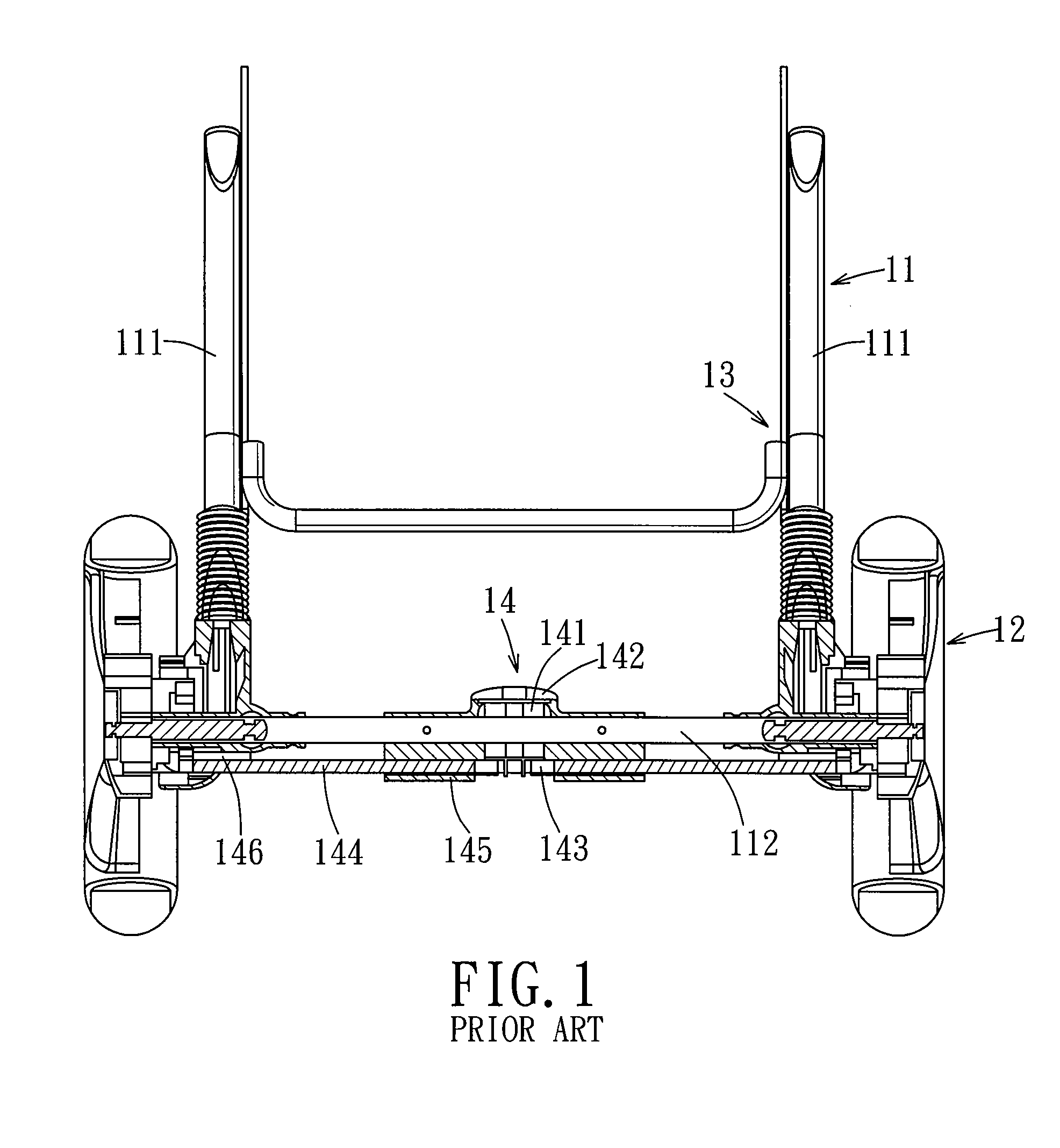 Removable wheel device for a stroller