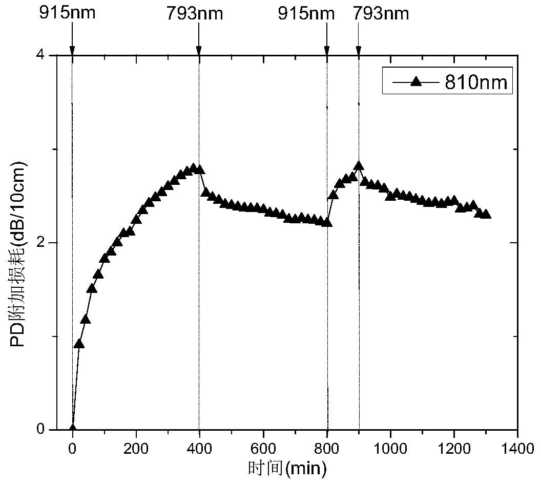 A darkening bleaching device and method based on fiber laser darkening maintenance