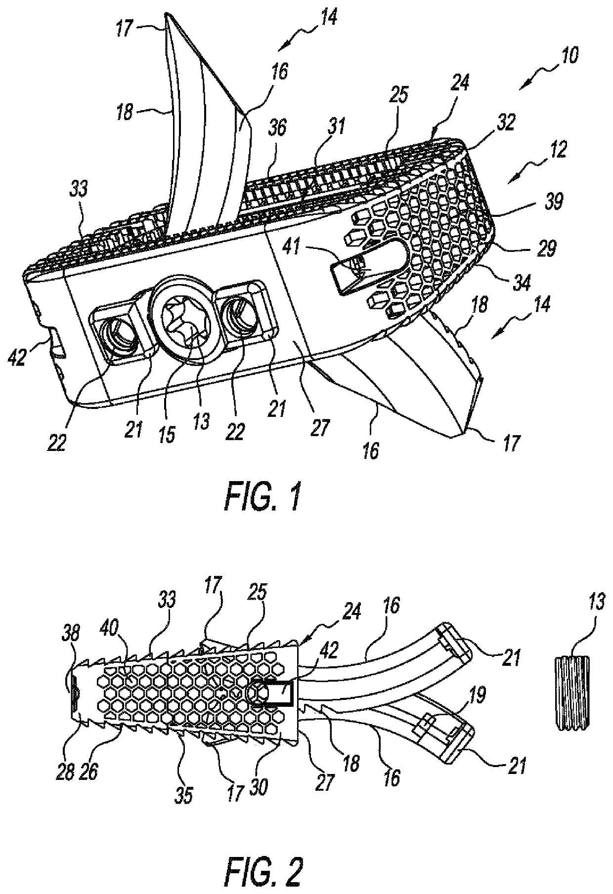 Stand-alone ALIF spine implants