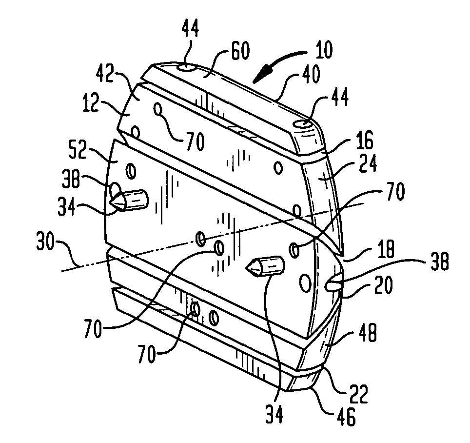 Bone shaped cutting block