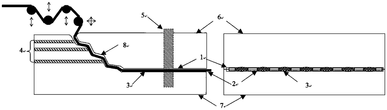 Discontinuous long fiber reinforced thermoplastic composite material mold pressing precast body and preparation method thereof