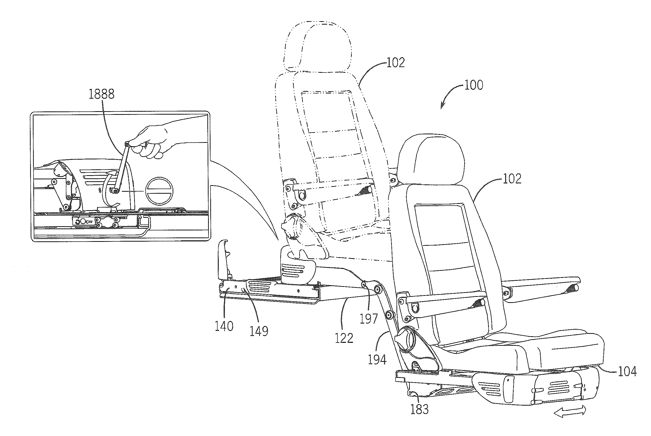 Articulated seating system