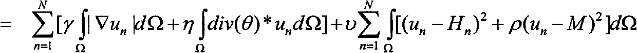 High spectral image fusion method based on variational method