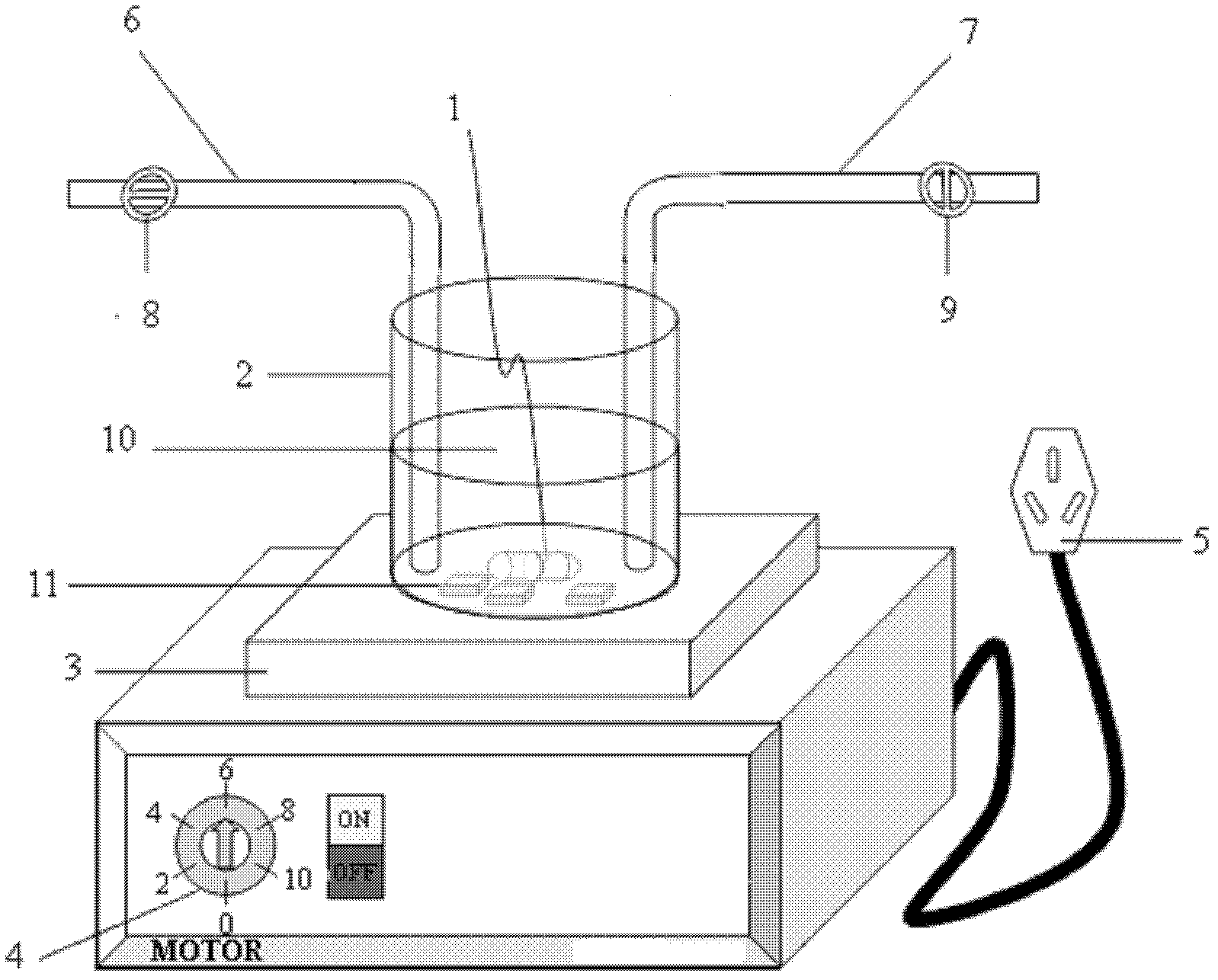 Device and method for blackening or browning copper blocks