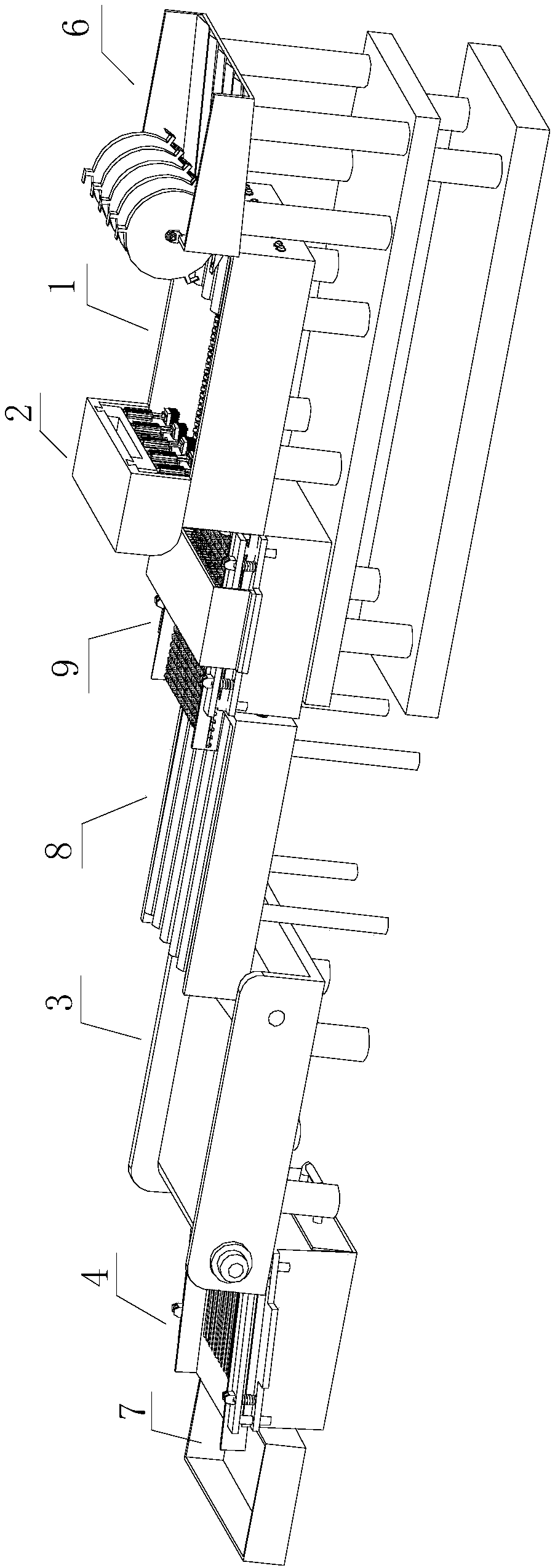 Continuous production system for lotus seed splitting and plumule-removing processing