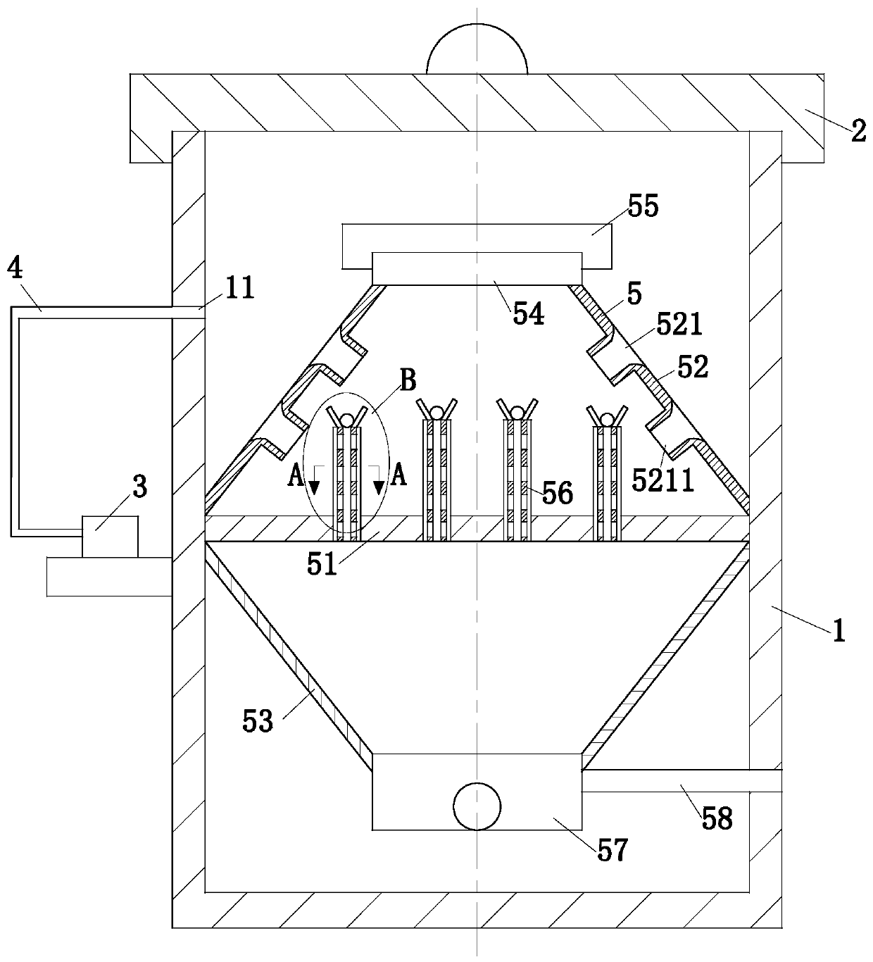 A crop straw gasification furnace