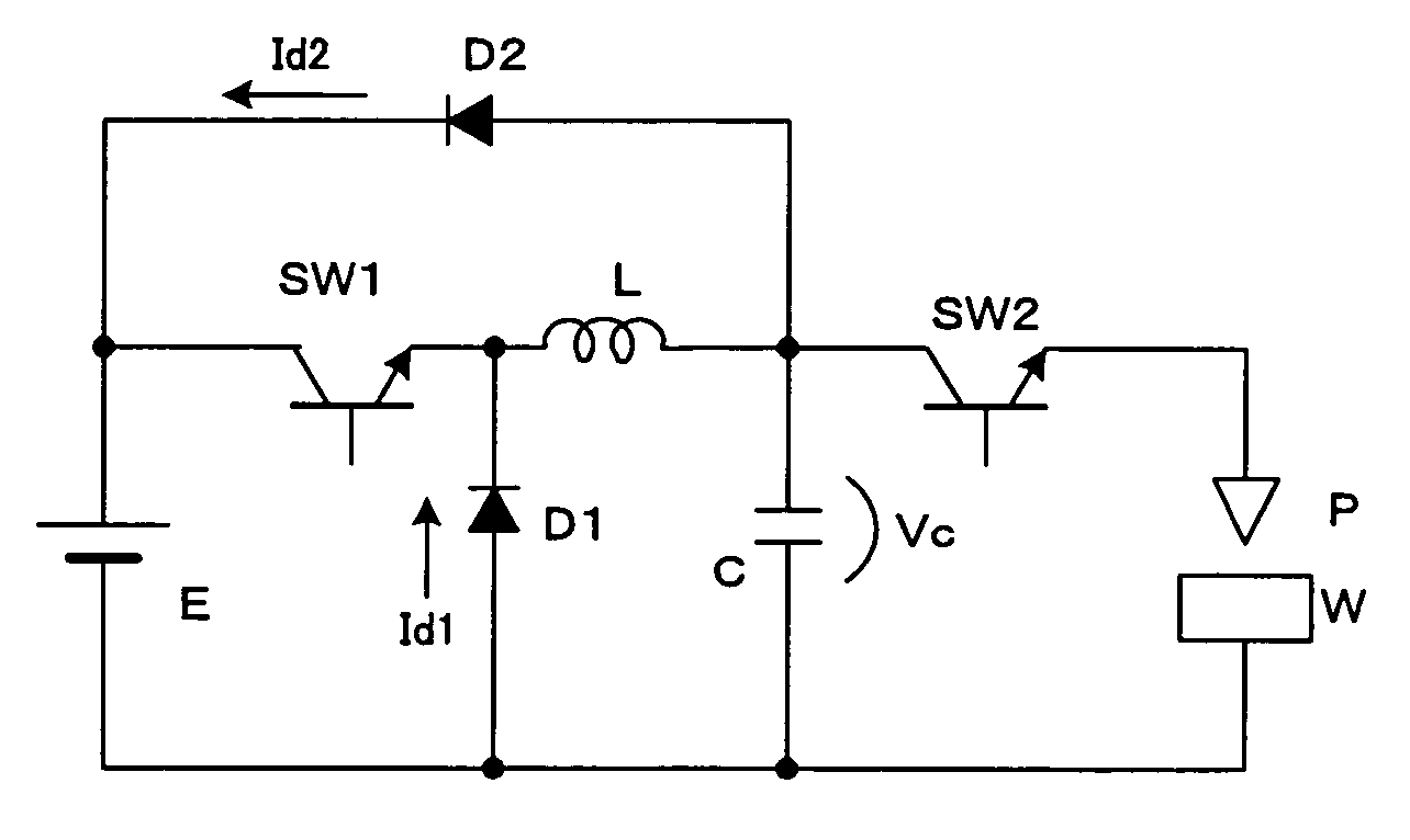 Power supply device for electric discharge machining